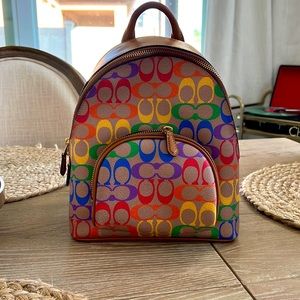 Coach Pride Rainbow Signature Carrie Backpack 23